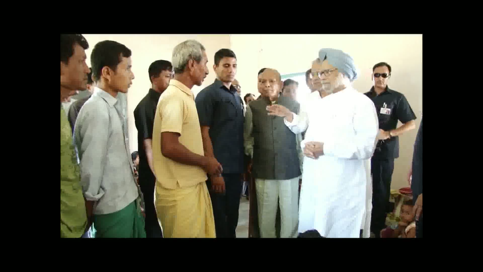 Watch The Prime Minister, Dr. Manmohan Singh meeting the violence-hit of Kokrajhar district, at a relief camp, in Assam on July 28, 2012. Video