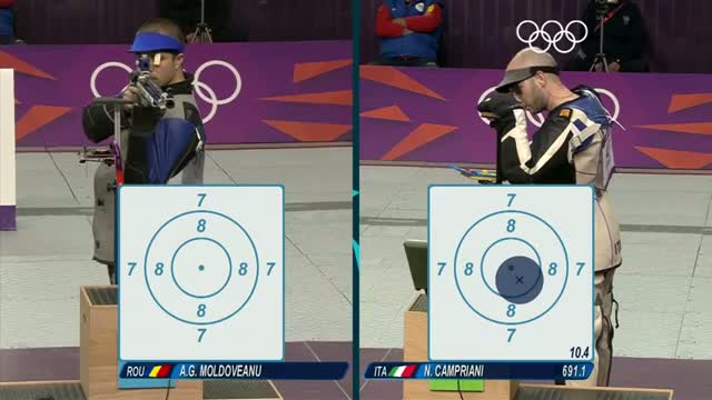 Watch Shooting 10m Air Rifle Men's Finals - Moldoveanu Gold - London 2012 Olympic Games Highlights Video