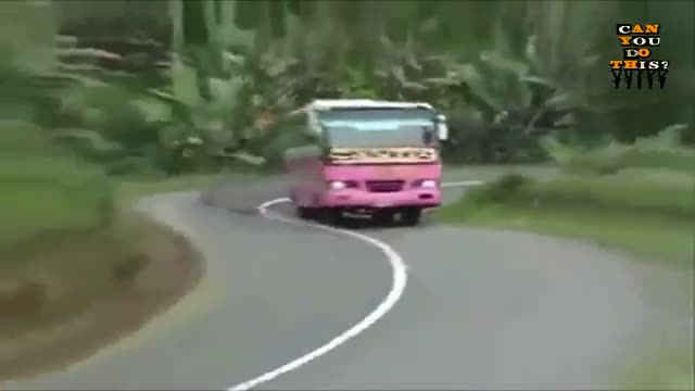 Watch Can You Do This - Pink Bus, Bike Accident and Funny Scream Video