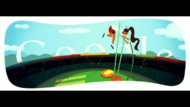 Watch London 2012 Pole Vault: Olympics day 9 Google Doodle Video