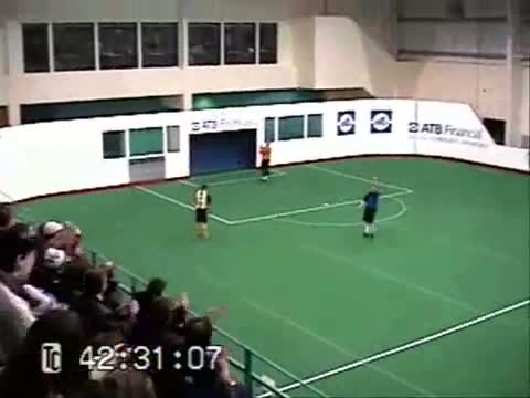 Watch indoor soccer goalie fail Video