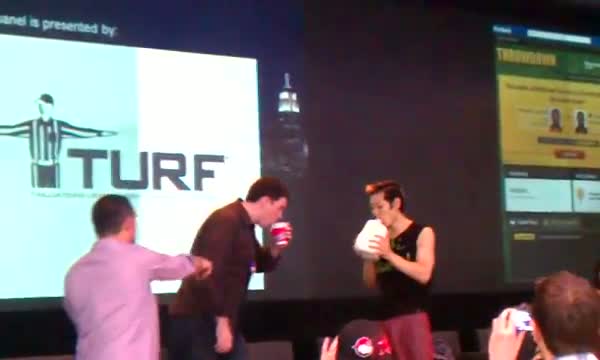 Watch Kobayashi chugs a gallon of milk in 18 seconds Video
