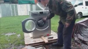 Watch How to destroy a washing machine Video