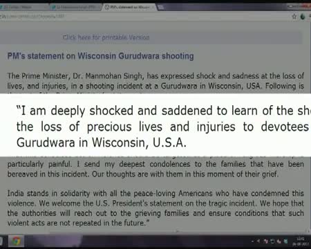 Watch PM shocked and sadened over US Gurudwara killings Video