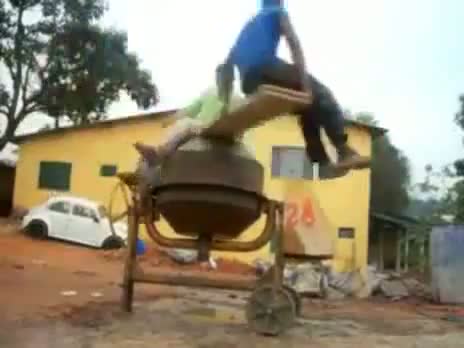 Watch Homemade Tilt O Whirl From Concrete Mixer Video