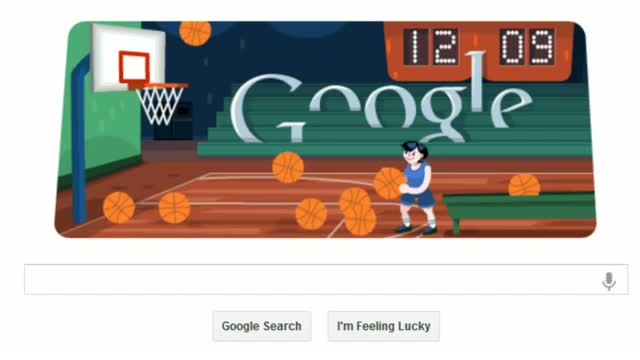 Watch London 2012 Basketball: Olympics day 13 Google Doodle game Video
