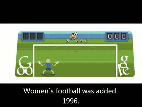 Watch London 2012 soccer: Olympics day 15 Google doodle game Video