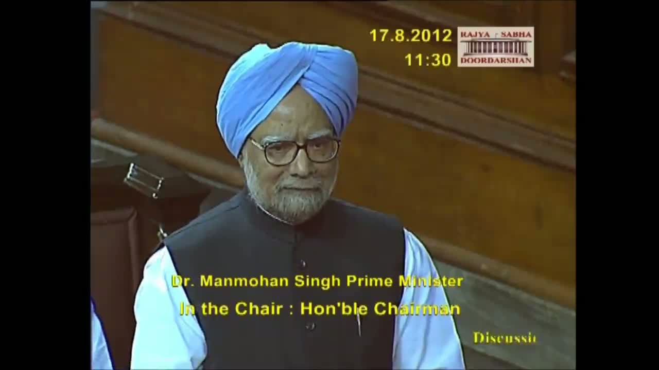 Watch PM's statement in Rajya Sabha on the safety of citizens from North East in New Delhi on August 17, 2012. Video