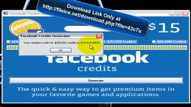 Watch Free Facebook Credits Generator [New Updated Working With Proofs August] 2012 Video