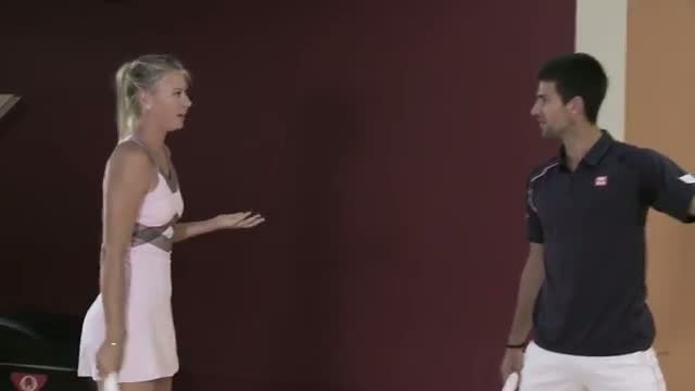 Watch Djokovic vs. Sharapova: Speed Bowling Video