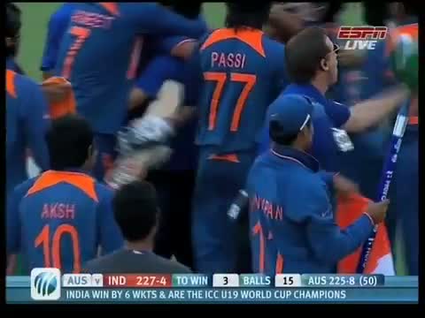 Watch ICC U-19 World Cup Final Winning Moments 2012 Video