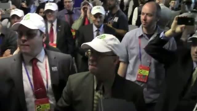 Watch Ron Paul's Maine delegates erupt after getting barred from Republican convention. Video