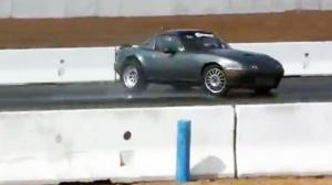 Watch Miata's Incredible Save at Drag Strip Video