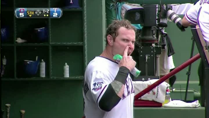 Watch Josh Hamilton Snot Rockets Video
