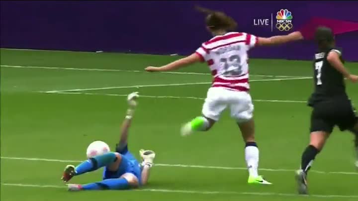 Watch Alex Morgan Obliterates Goalie's Face Video