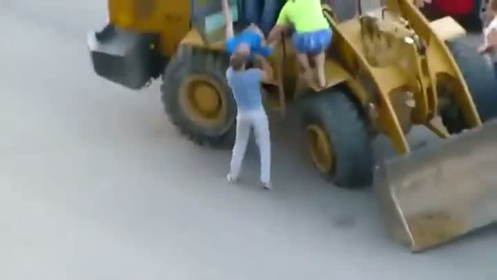 Watch Drunk Guy On A Tractor Video