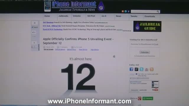Watch Apple announces likely iPhone 5 event on Sept. 12 Video