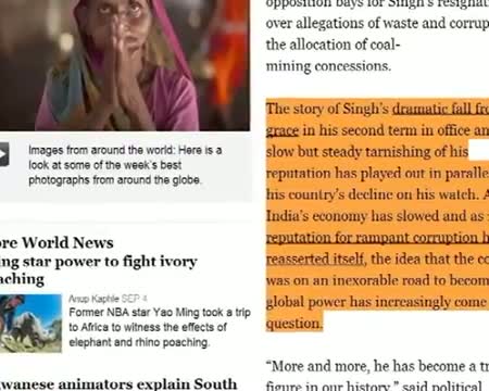 Watch Washington Post slams Manmohan; calls him failure Video