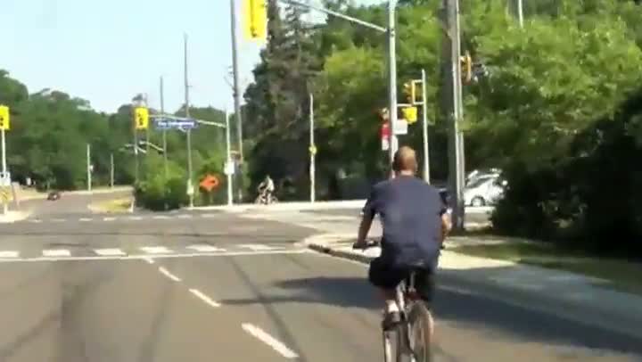 Watch Drunk Bicycle Rider Wipes Out Video