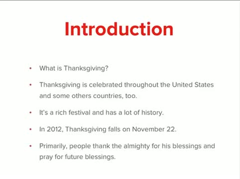 Watch Thanksgiving Day Celebration - Facts And Myths Video
