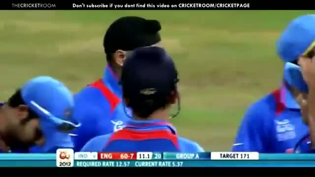 Watch Harbhajan Singh 4/12 vs England - ICC T20 World Cup 212 - Match 10 Video