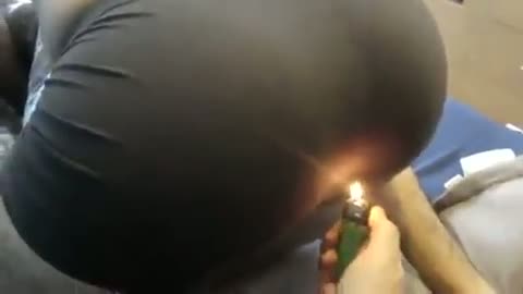 Watch Excuse me Got a light?..Fire fart Video