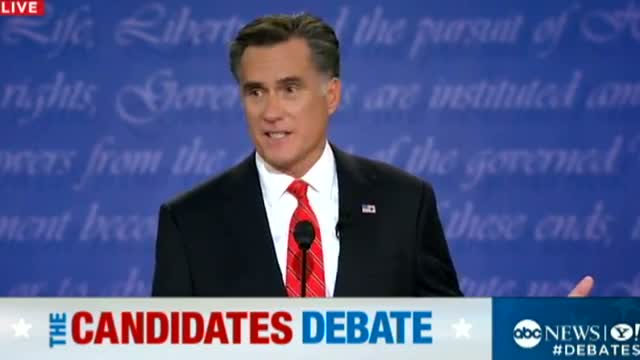 Watch Presidential Debate 2012: Mitt Romney Says President Obama Has 'Crushed' the Middle Class Video