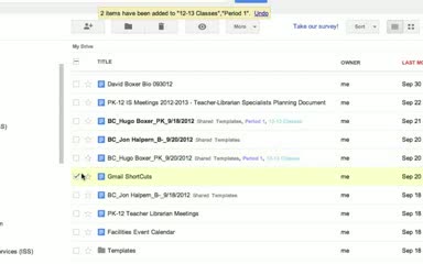Watch Placing Files in Multiple Folders using the Organize Button and Keyboard Shortcut in Google Drive Video