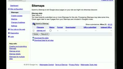Watch Google Webmaster Tools: Submit Your Sitemap to Google Webmaster Tools Video
