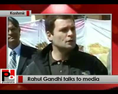 Watch Rahul Gandhi talks to media (Kashmir) 5th, Oct., 2012 Video