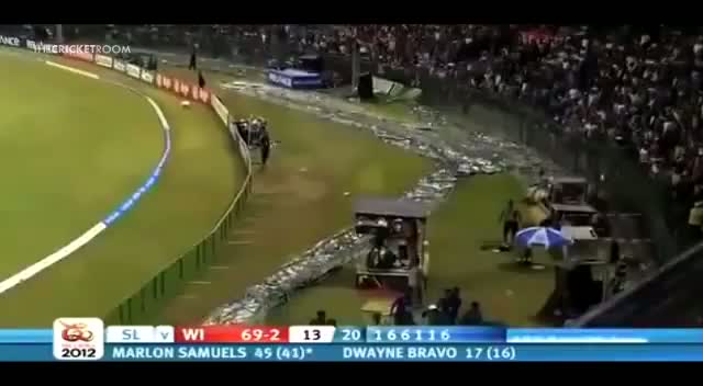Watch Marlon Samuels rapes Malinga for 5 sixes Video