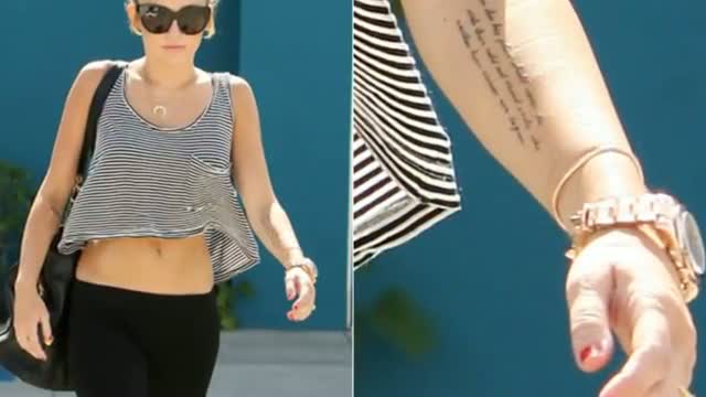 Watch Miley Cyrus Patriotic New Tattoo Video