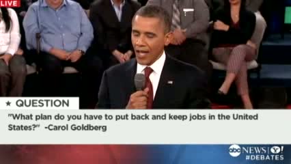 Watch Second Presidential Debate 2012: Romney Blames Outsourcing on Regulations, Goes After China Video