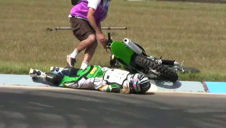 Watch Chick Crashes in Huge Moto Jump Video