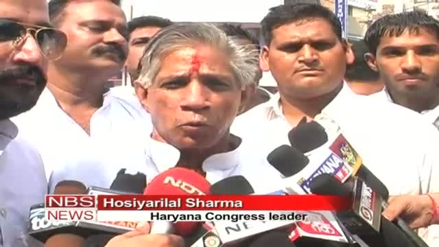Watch Cong protest against Chautala's statement on Rahul Video