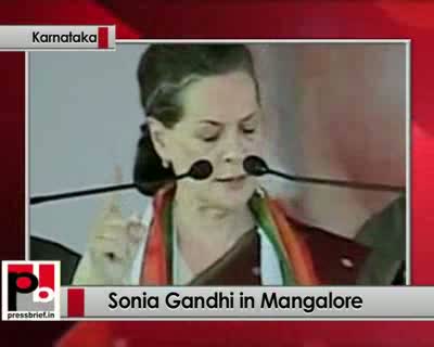 Watch Sonia Gandhi: BJP and its allies are destroying the social fabric in Karnataka Video