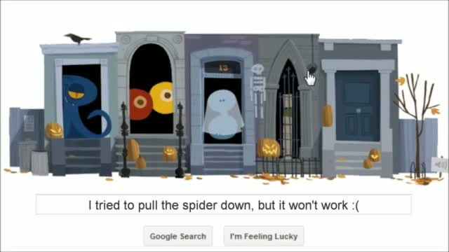 Watch Happy Halloween! Google spooks with haunted mansion Doodle Video