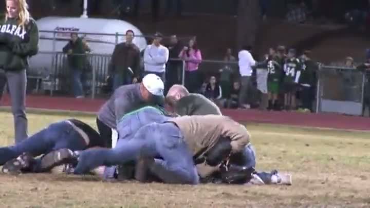 Watch Guy On Drugs Interrupts Football Game Video