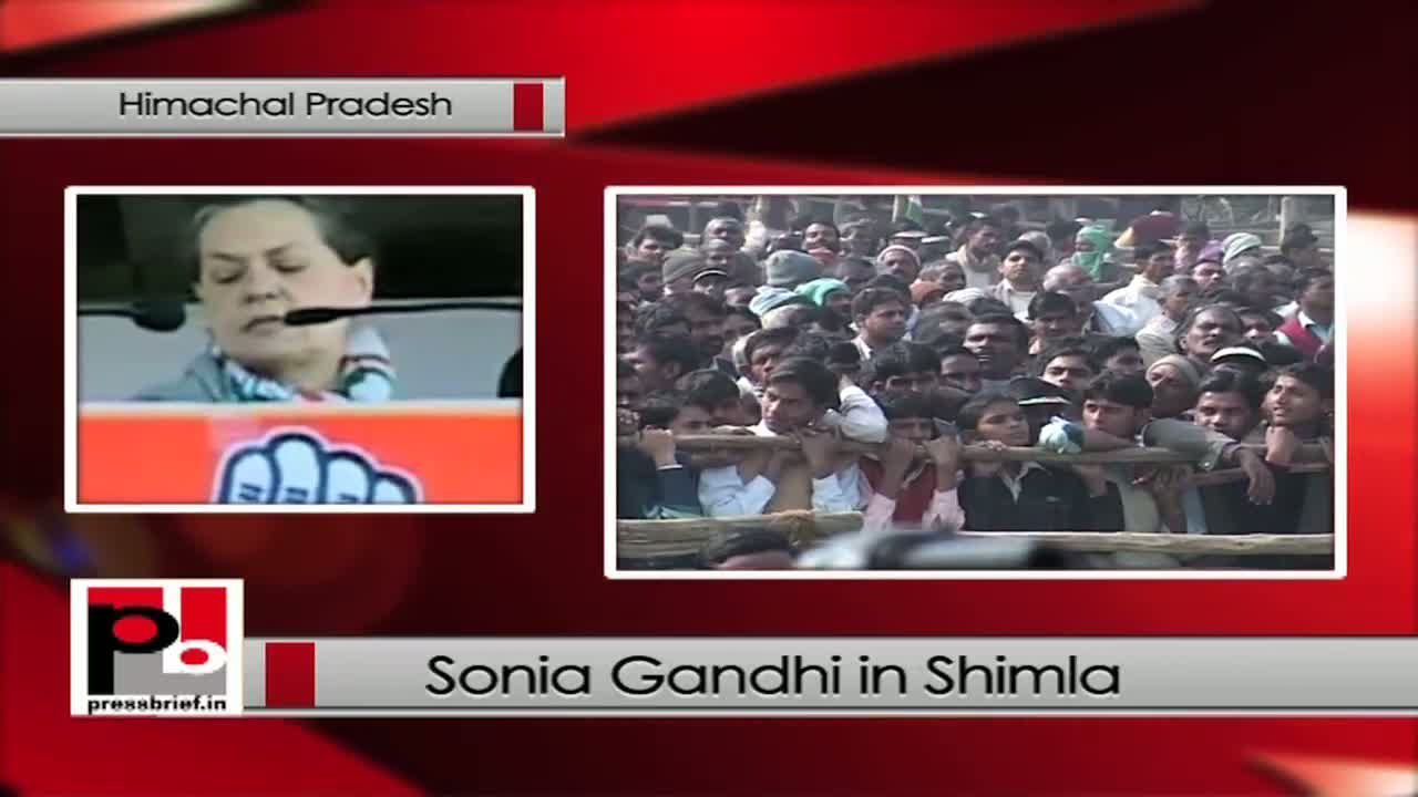 Watch Sonia Gandhi in Shimla: Congress took the initiative for development in Himachal  Video