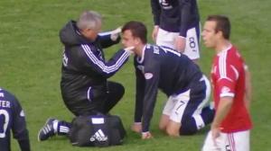Watch Accidental Same Team Head Butt Video