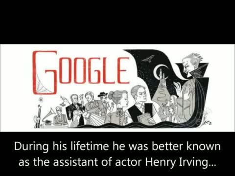 Watch Bram Stoker books - Google Doodle - November 8, 2012 Video