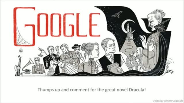 Watch Bram Stoker Books Google Doodle [HQ] Video