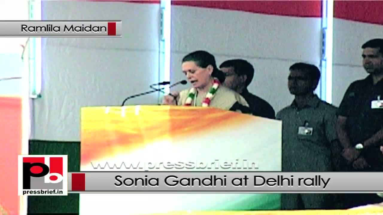 Watch Sonia Gandhi in Delhi: UPA has taken lots of steps works to help aam aadmi  Video