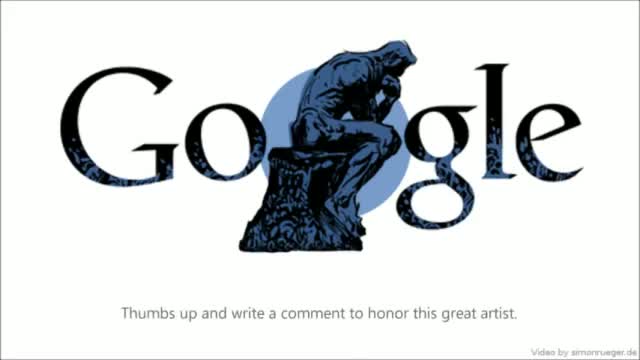 Watch Auguste Rodin Google Doodle - November 12, 2012 Video