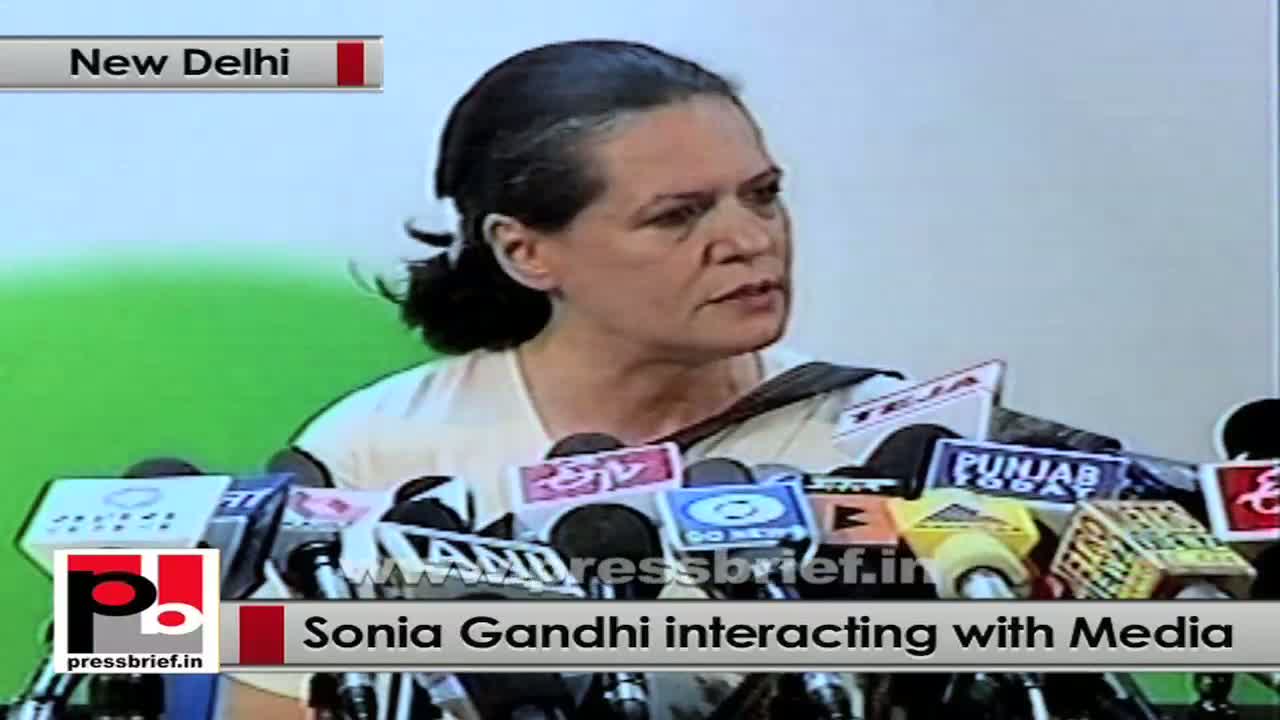 Watch Sonia Gandhi: Congress aim is to provide a strong and stable government Video