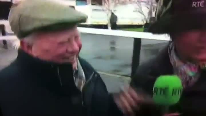 Watch Horse Trainer Gets Excited on LIVE TV! Video