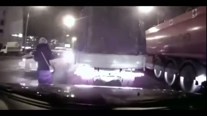 Watch Woman Causes Crash Video