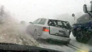 Watch Guy Avoids Narrowly Totaling His Evo 8 in Major Pileup Video