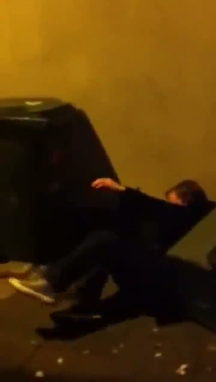 Watch Drunken Man Falls In His Piss Video