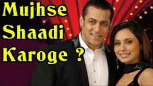 Watch Salman Khan gets MARRIAGE PROPOSAL from Rani Mukherjee Video